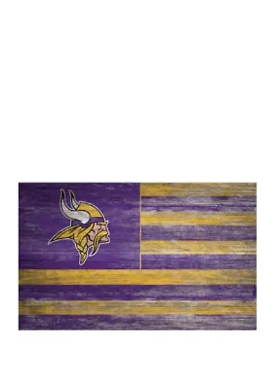 NFL Minnesota Vikings 11 in x 19 in Distressed Flag 