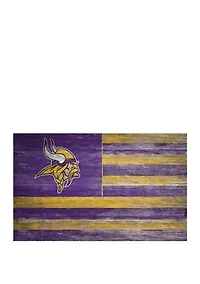 NFL Minnesota Vikings 11 in x 19 in Distressed Flag 