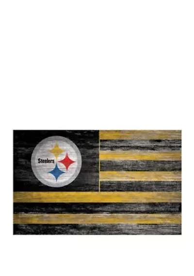 NFL Pittsburgh Steelers 11 in x 19 in Distressed Flag 