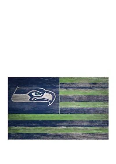 NFL Seattle Seahawks 11 in x 19 in Distressed Flag 