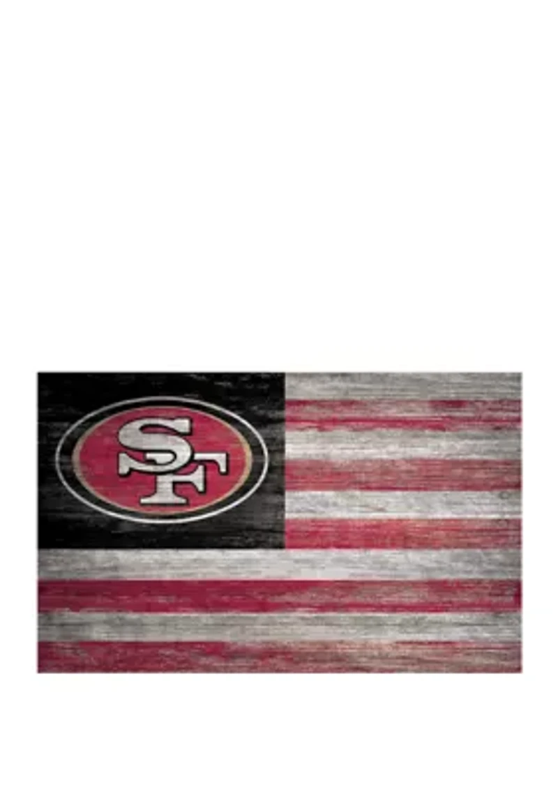 NFL San Francisco 49ers 11 in x 19 in Distressed Flag