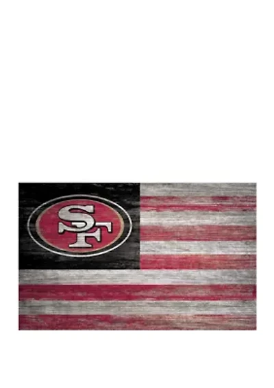 NFL San Francisco 49ers 11 in x 19 in Distressed Flag 
