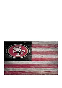 NFL San Francisco 49ers 11 in x 19 in Distressed Flag 