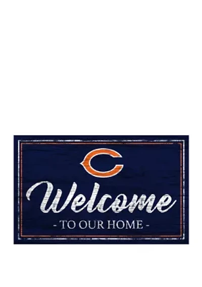 NFL Chicago Bears 11 in x 19 in Team Color Welcome Sign