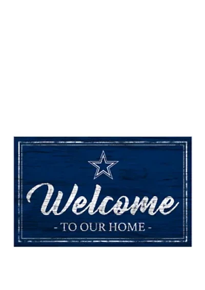 NFL Dallas Cowboys 11 in x 19 in Team Color Welcome Sign