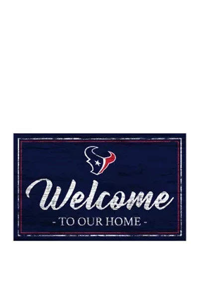 NFL Houston Texans 11 in x 19 in Team Color Welcome Sign