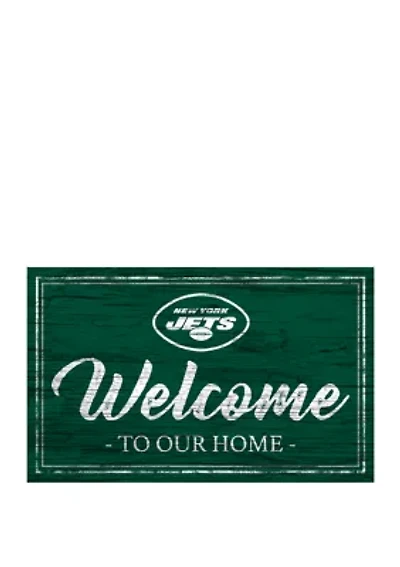 NFL New York Jets  11 in x 19 in Team Color Welcome Sign
