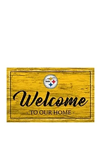 NFL Pittsburgh Steelers 11 in x 19 in Team Color Welcome Sign