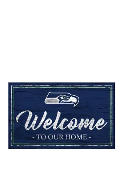NFL Seattle Seahawks 11 in x 19 in Team Color Welcome Sign