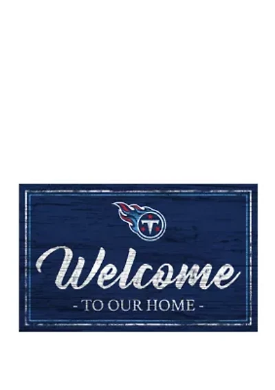 NFL Tennessee Titans 11 in x 19 in Team Color Welcome Sign