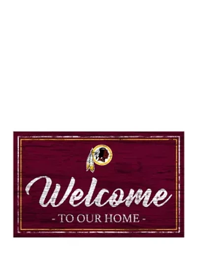 NFL Washington Redskins 11 in x 19 in Team Color Welcome Sign