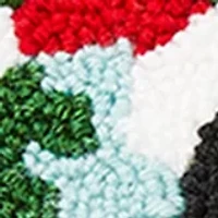 Hooked Christmas Dog Pillow