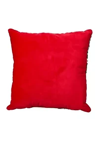 Hooked Christmas Dog Pillow