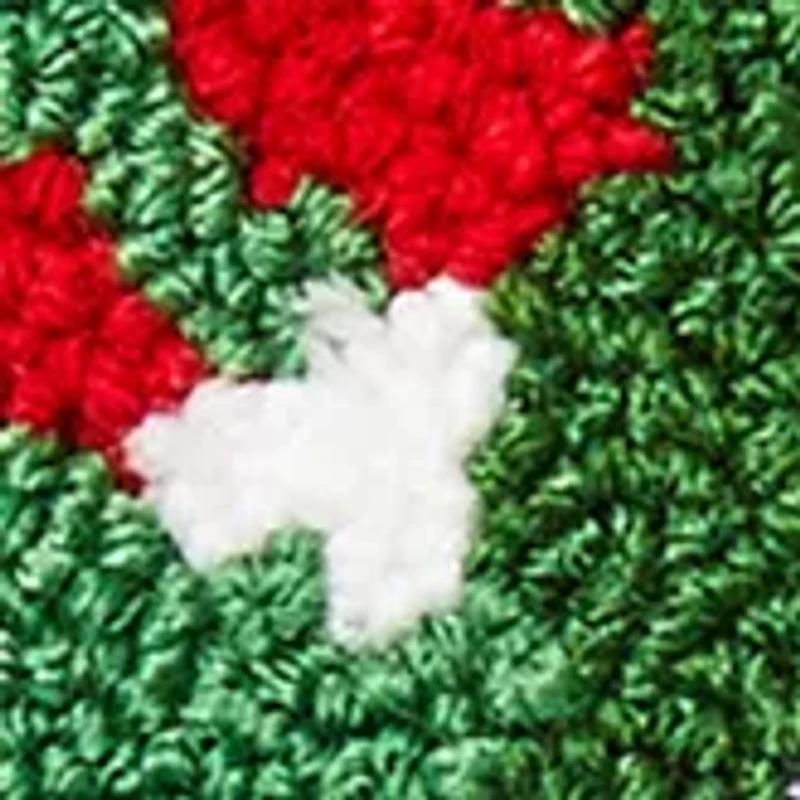 Hooked Christmas Cat Pillow