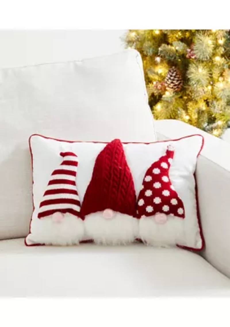 3D Heavy Cotton Knitted Gnome Pillow