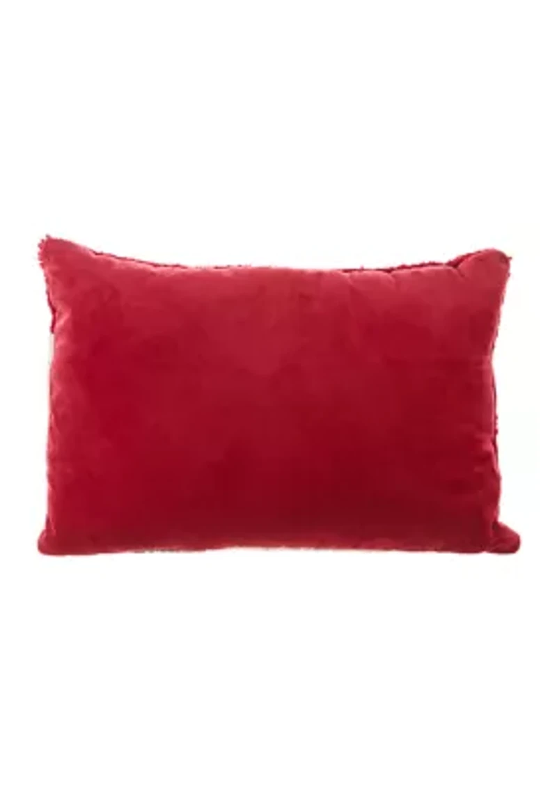 Hooked Christmas Cat Pillow