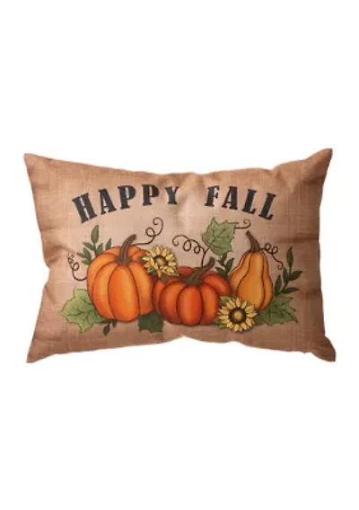 18 Inch Faux Burlap Fall Pumpkin Pillow