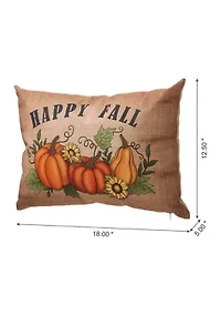 18 Inch Faux Burlap Fall Pumpkin Pillow