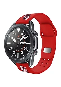 MLB Saint Louis Cardinals 20 Millimeter Silicone Band Compatible with Samsung Watch