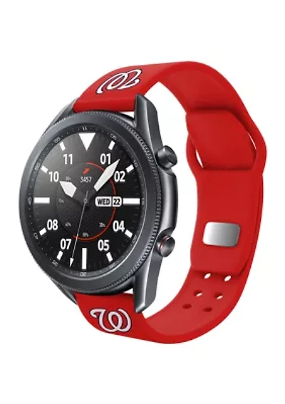 MLB Washington Nationals 20 Millimeter Silicone Band Compatible with Samsung Watch