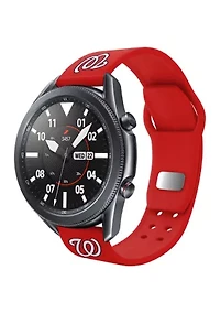 MLB Washington Nationals 20 Millimeter Silicone Band Compatible with Samsung Watch