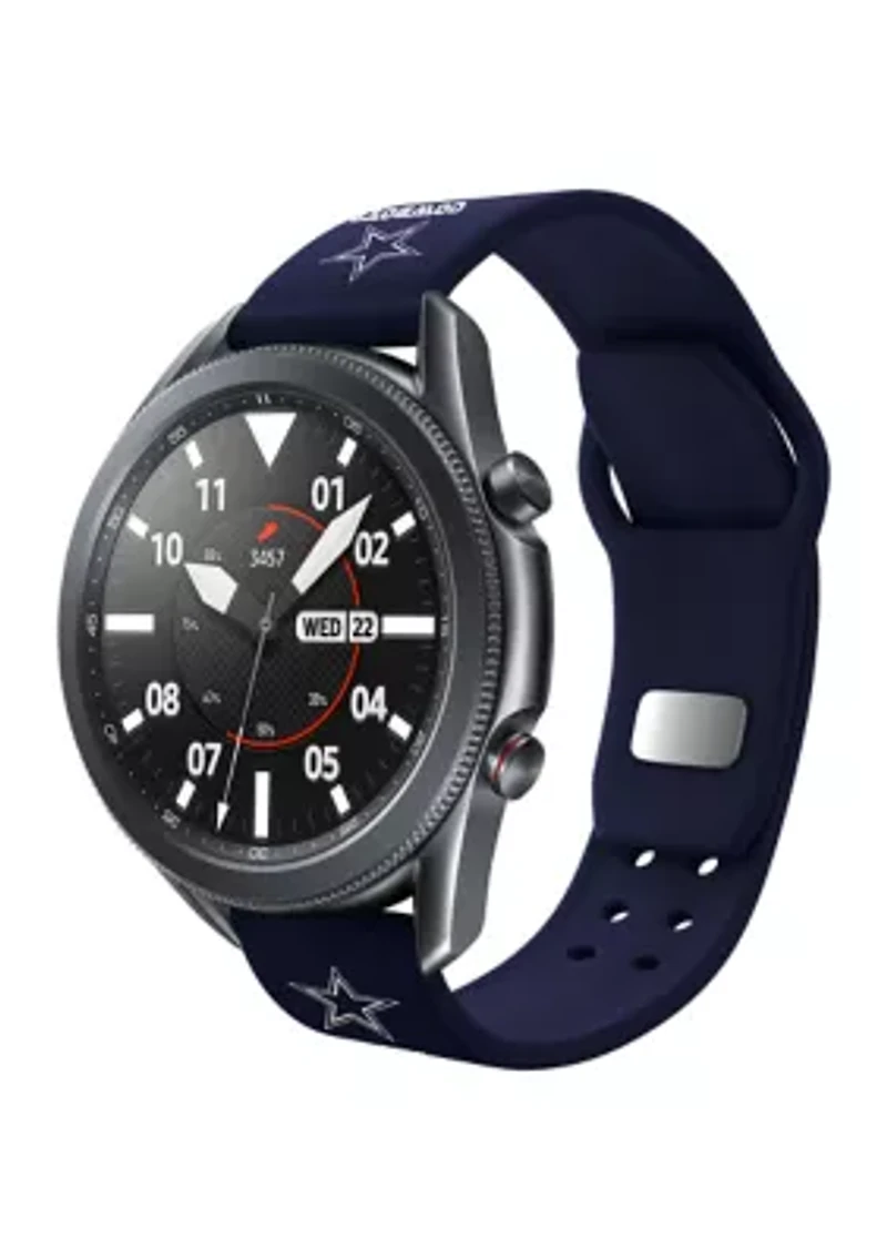 NFL Dallas Cowboys 20 Millimeter Silicone Band Compatible with Samsung Watch