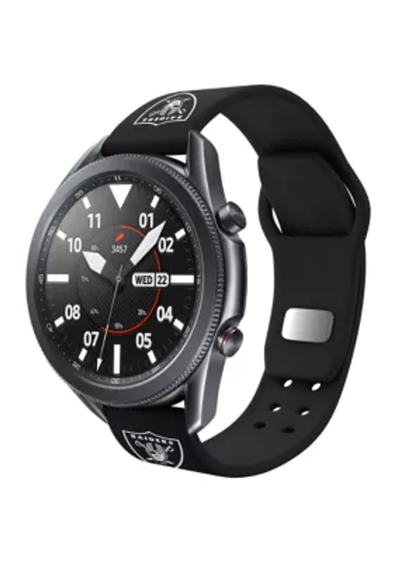 NFL Las Vegas Raiders 20 Millimeter Silicone Band Compatible with Samsung Watch