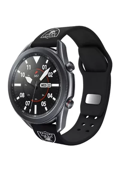 NFL Las Vegas Raiders 20 Millimeter Silicone Band Compatible with Samsung Watch