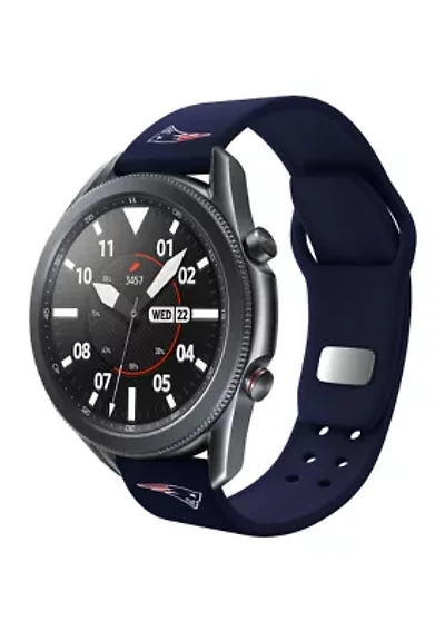 NFL New England Patriots 20 Millimeter Silicone Band Compatible with Samsung Watch