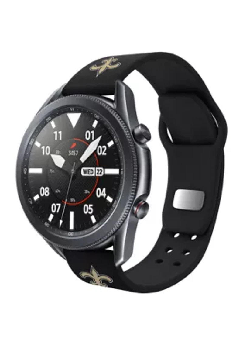 NFL New Orleans Saints 20 Millimeter Silicone Band Compatible with Samsung Watch