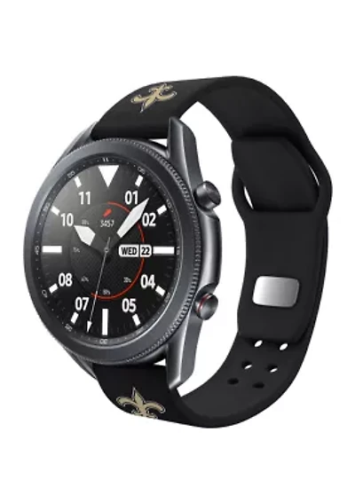 NFL New Orleans Saints 20 Millimeter Silicone Band Compatible with Samsung Watch