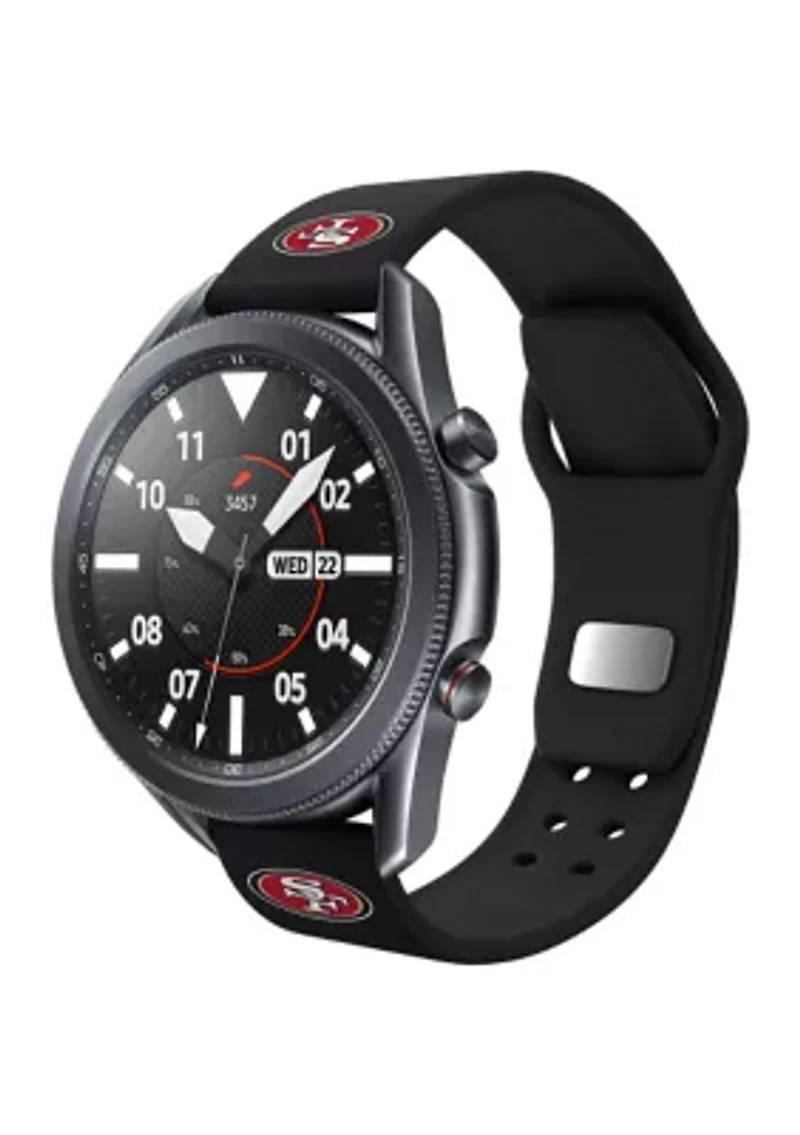 NFL San Francisco 49ers 20 Millimeter Silicone Band Compatible with Samsung Watch