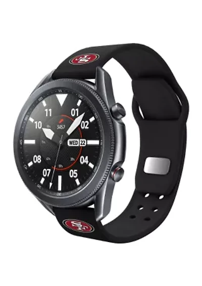 NFL San Francisco 49ers 20 Millimeter Silicone Band Compatible with Samsung Watch