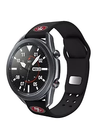 NFL San Francisco 49ers 20 Millimeter Silicone Band Compatible with Samsung Watch