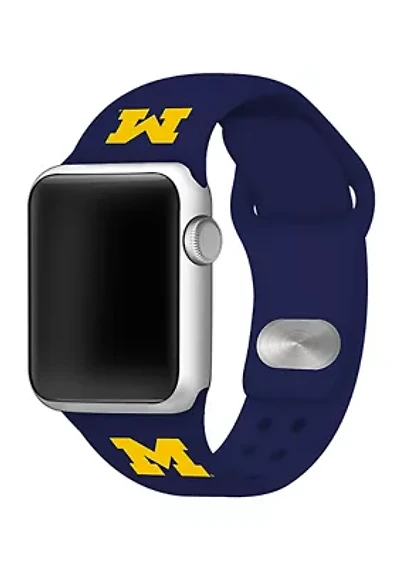NCAA Michigan Wolverines Silicone Apple Watch Band 38 Millimeter