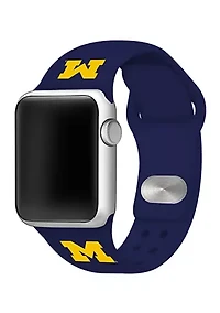 NCAA Michigan Wolverines Silicone Apple Watch Band 38 Millimeter