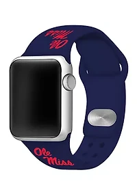 NCAA Ole Miss Rebels Silicone Apple Watch Band 38 Millimeter