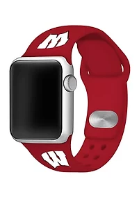 NCAA Wisconsin Badgers Silicone Apple Watch Band 38 Millimeter