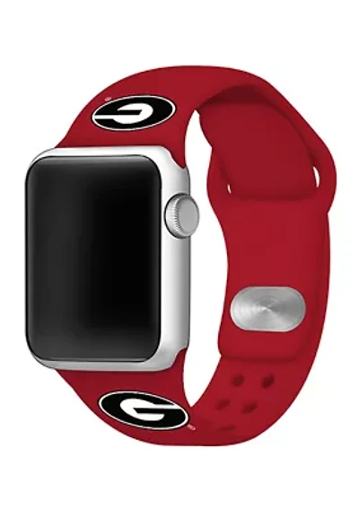 NCAA Georgia Bulldogs Silicone Apple Watch Band 38 Millimeter