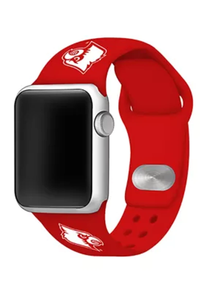 NCAA Louisville Cardinals Silicone Apple Watch Band Millimeter