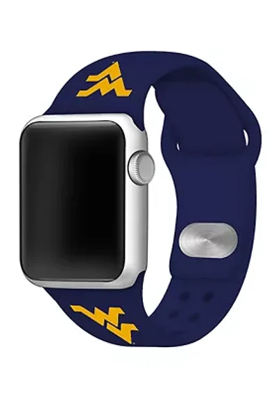 NCAA West Virginia Mountaineers Silicone 38 Millimeter Apple Watch Band