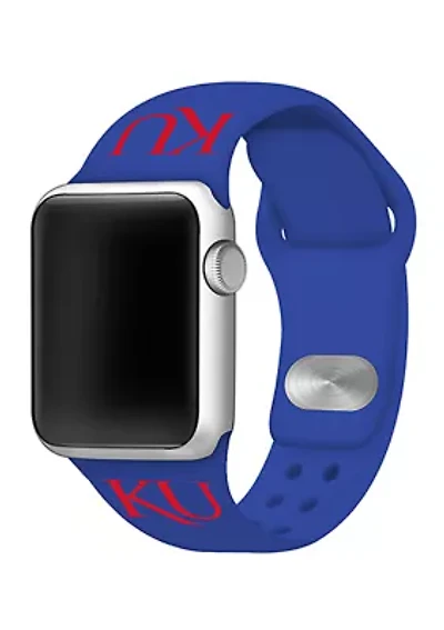NCAA Kansas Jayhawks Silicone Apple Watch Band 38 Millimeter