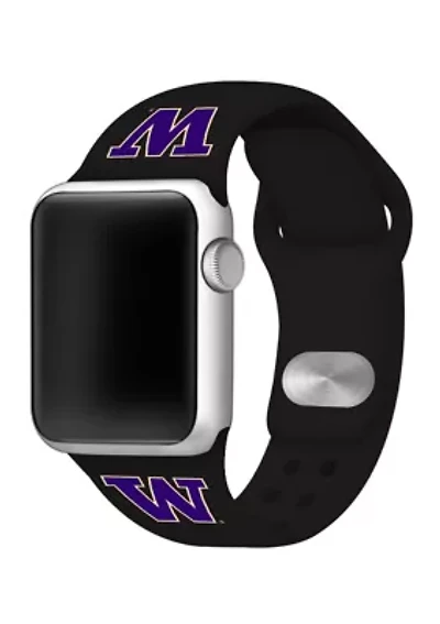NCAA Washington Huskies Silicone Apple Watch Band 38 Millimeter