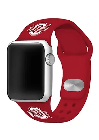 NCAA Ohio State Buckeyes Silicone Apple Watch Band 38 Millimeter