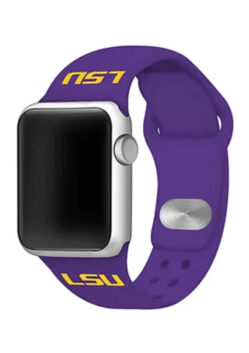 NCAA LSU Tigers 42 Millimeter Silicone Apple Watch Band