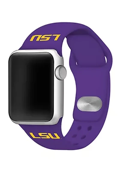 NCAA LSU Tigers 42 Millimeter Silicone Apple Watch Band
