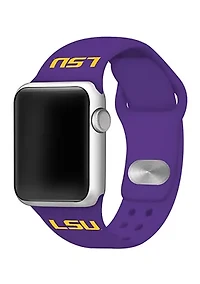 NCAA LSU Tigers 42 Millimeter Silicone Apple Watch Band