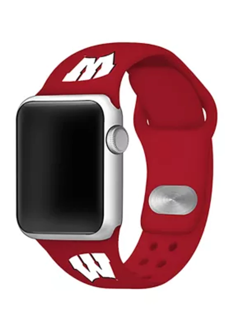 NCAA Wisconsin Badgers 42 Millimeter Silicone Apple Watch Band