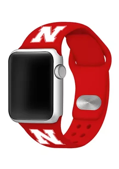 NCAA Nebraska Cornhuskers Silicone Apple Watch Band 42 Millimeter