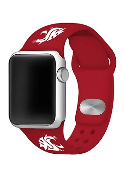 NCAA Washington State Cougars Silicone 42 Millimeter Apple Watch Band 